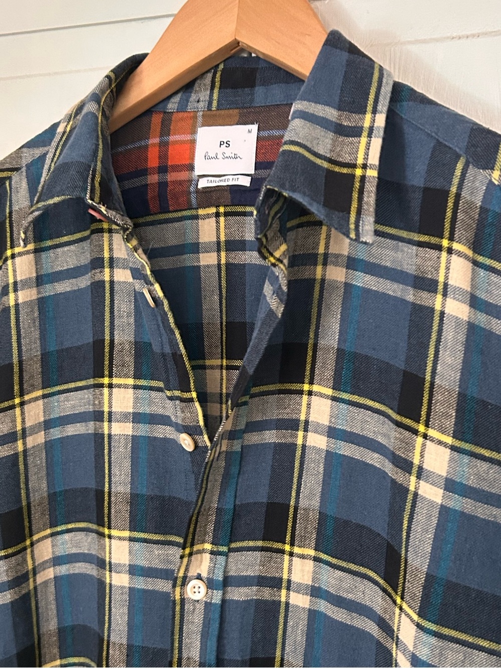Paul Smith Mens Size M Tailored Fit Long Sleeve Button Down Plaid Shirt - Picture 6 of 12